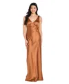 Morgan & Company Women's Cowl-back Charmeuse Gown