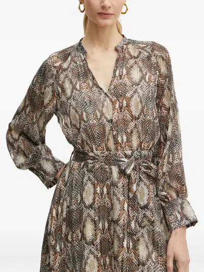 Morgan Animal-print Mini Dress In Multi