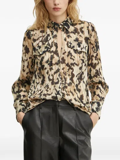 Morgan Animal-print Shirt In Multi