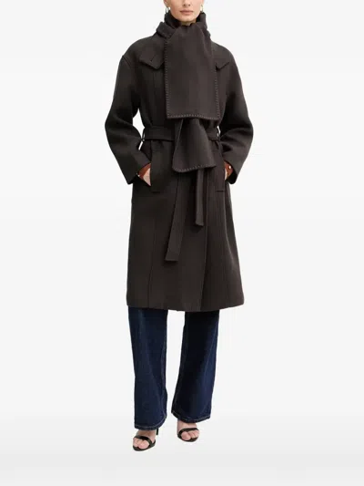 Morgan Belted Coat In Brown