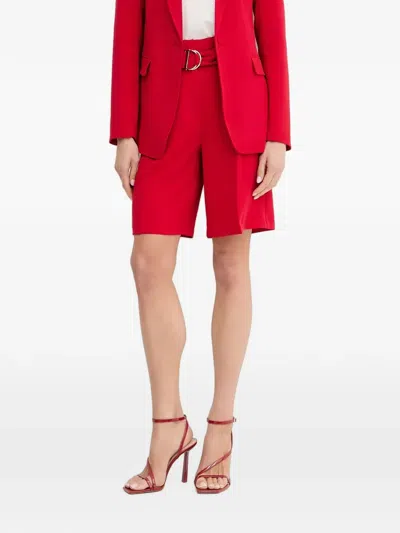 Morgan Belted Shorts In Red