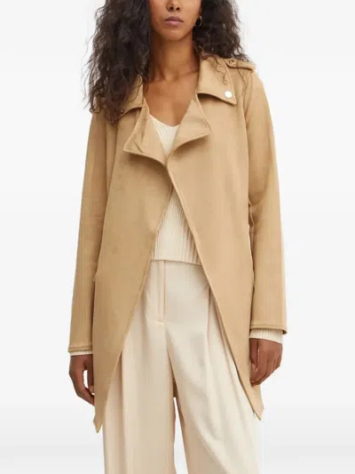 Morgan Belted Trench Coat In Neutral
