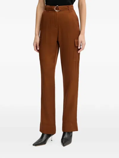 Morgan Belted Trousers In Brown