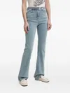 Morgan Braid Flared Jeans In Blue