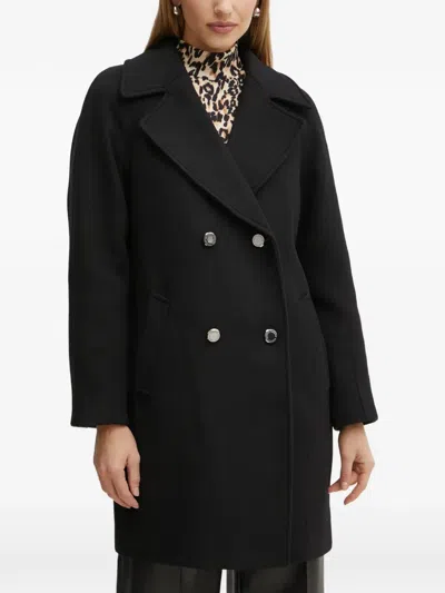 Morgan Button Coat In Black
