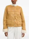 Morgan Button-fastening Jacket In Brown