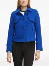 Morgan Button Front Jacket In Blue