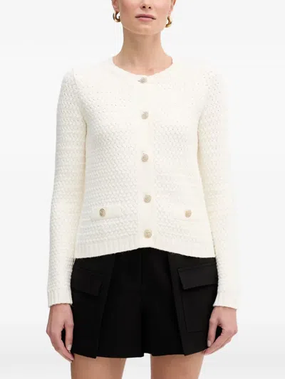Morgan Button Pocket Cardigan In Neutral