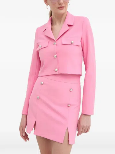 Morgan Button Pocket Jacket In Pink