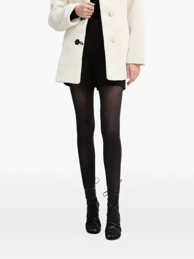 Morgan Button-detail Tailored Shorts In White
