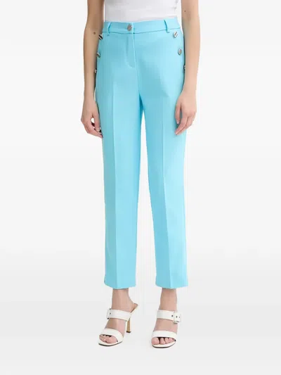 Morgan Button-details Trousers In Blue