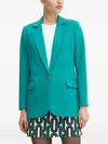 Morgan Buttoned Blazer In Green