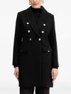 Morgan Buttoned Coat In Black