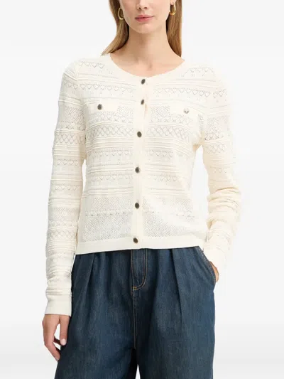 Morgan Button-up Cardigan In Pink