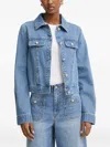 Morgan Button-up Denim Jacket In Blue