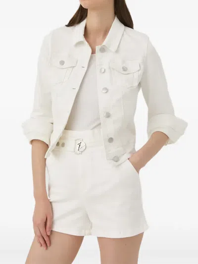 Morgan Button-up Denim Jacket In Neutral