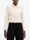Morgan Button-up Flap-pocket Jacket In Gold