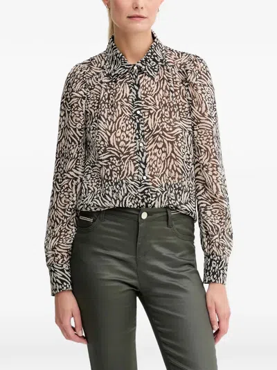 Morgan Capital Printed Shirt In Black
