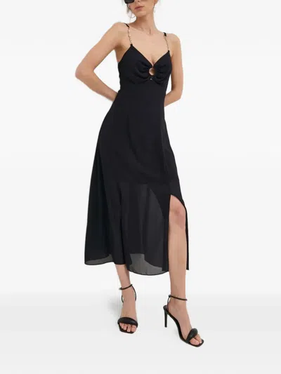 Morgan Chain-strap Cutout Midi Dress In Blue