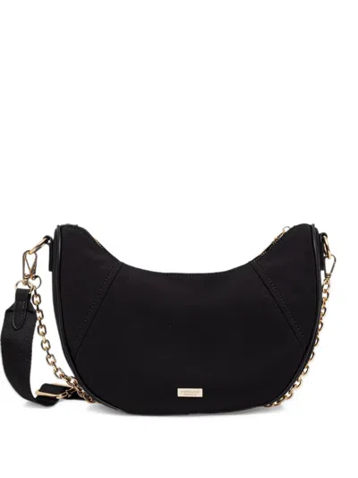 Morgan Chain-link Shoulder Bag In Black