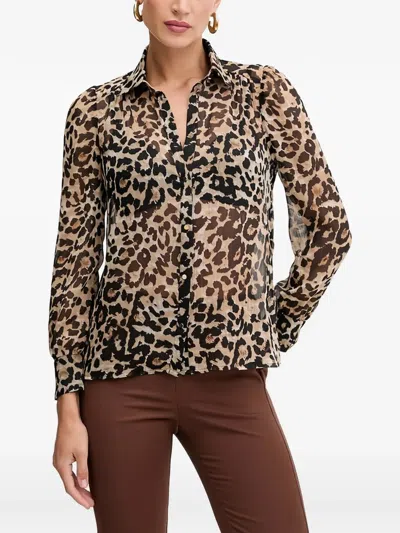 Morgan Clion Leopard-print Button-down Shirt In Animal Print