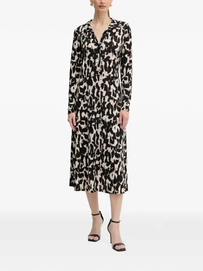 Morgan Collar Button Dress In Black
