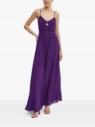 Morgan Cut-out Detail Maxi Dress In Purple