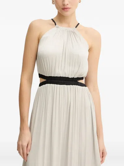 Morgan Cut-out Midi Dress In Gray