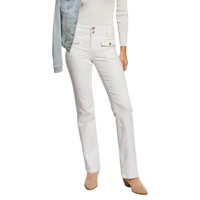 Morgan De Toi Beige Cotton Skinny Jeans In White