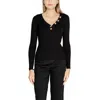 Morgan De Toi Black Viscose Tops & T-shirt In Black