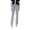 Morgan De Toi Blue Cotton Slim Fit Jean In Multi