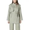 Morgan De Toi Green Cotton Parka In Green