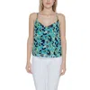 Morgan De Toi Turquoise Polyester Tops & T-shirt