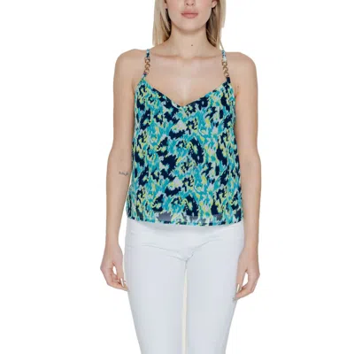 Morgan De Toi Turquoise Polyester Tops & T-shirt In Blue