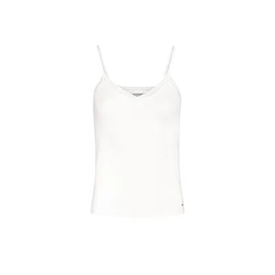 Morgan De Toi Cream Viscose Tank Top In White
