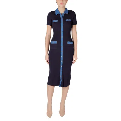 Morgan De Toi Blue Viscose Long In Black