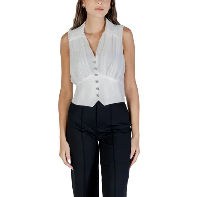 Morgan De Toi White Polyester Blouse In Gray