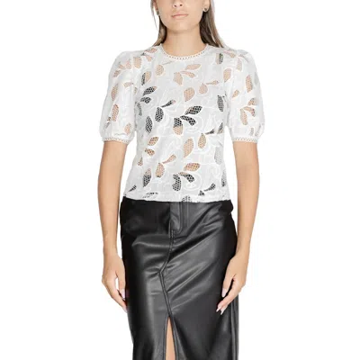 Morgan De Toi Polyester Tops & Women's T-shirt In White