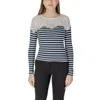 Morgan De Toi White Recycled Polyester Long Sleeve In Multi