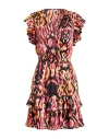 Morgan De Toi Woman Mini Dress Magenta Size 8 Polyester In Multi