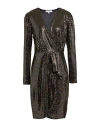 Morgan De Toi Woman Mini Dress Platinum Size 8 Polyamide, Metallic Fiber, Elastane