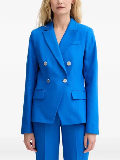Morgan Double-breasted Blazer In Blue