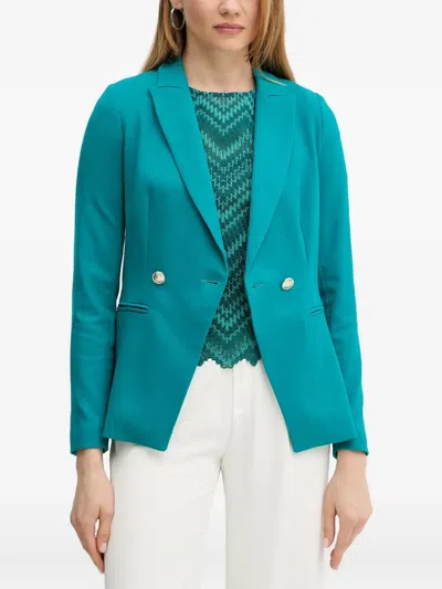 Morgan Double-breasted Blazer In Blue