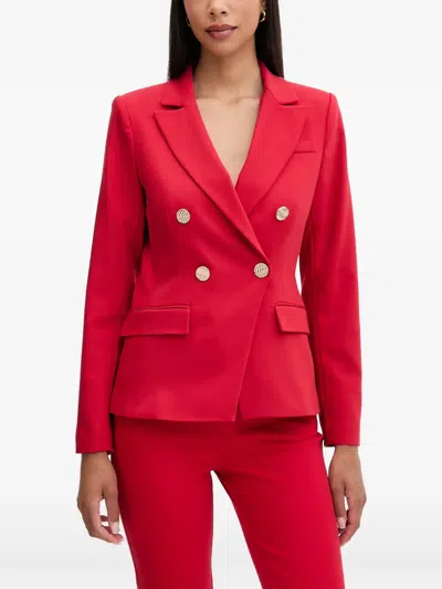 Morgan Double-breasted Blazer In Red
