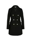 Morgan Double-breasted Coat In Black