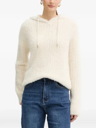 Morgan Drawstring-hood Sweater In Neutral