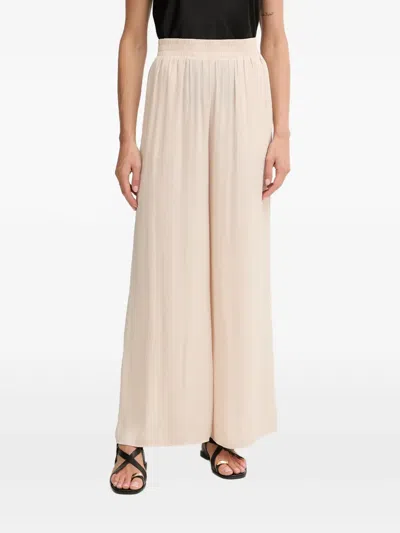 Morgan Elasticated Palazzo Pants In Neutral