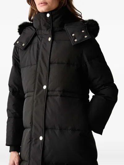Morgan Faux-fur-trim Padded Jacket In Black