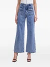 Morgan Flap-pocket Jeans In Blue