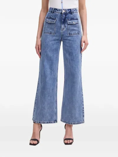 Morgan Flap-pocket Jeans In Blue